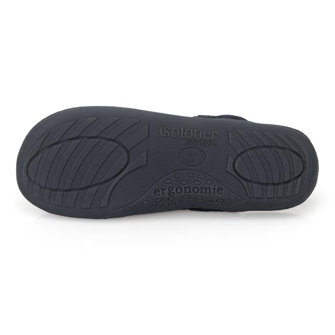 Isotoner® Mens Soft Cord Mule Slipper Navy Extra Image 5